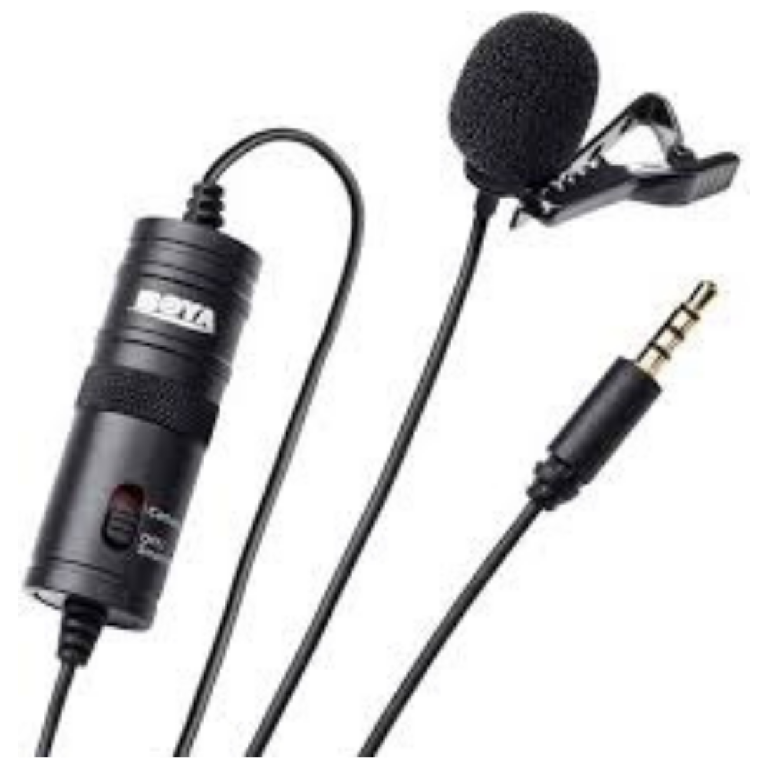 BOYA By-m1 3.5mm Electret Condenser Microphone with 1/4" Adapter for Smartphones, DSLR, Camcorders